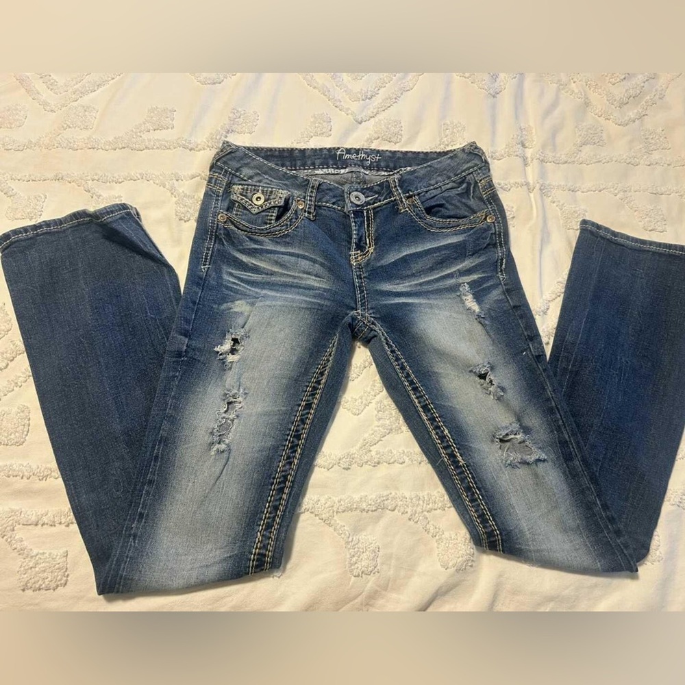 Amethyst Jeans Women's Ripped Denim